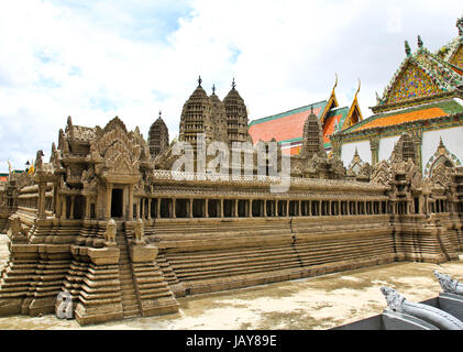 Modell des alten Tempels im Rand-Palast in Bangkok, Thailand Stockfoto