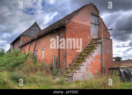 Altes Kornhaus, Warwickshire, England. Stockfoto