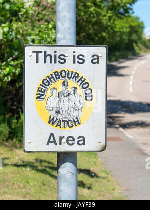 Dies ist ein Viertel Uhr Bereich Zeichen, Zelah Cornwall England UK. Stockfoto