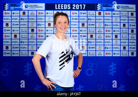 Non Stanford, Columbia Threadneedle World Triathlon Leeds auf der Pressekonferenz in Leeds Civic Hall. PRESSEVERBAND Foto. Bild Datum: Donnerstag, 8. Juni 2017. Bildnachweis sollte lauten: John Walton/PA Wire Stockfoto