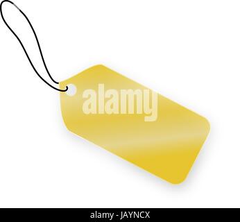 Goldener Tag auf weißem Hintergrund Stockfoto