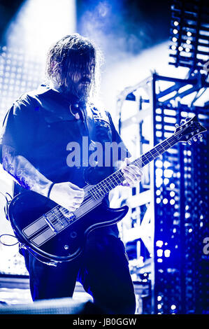 Anaheim, Anaheim, USA. 6. Juni 2017. Shaun Morgan von Seether, eine südafrikanische Rockband gegründet im Mai 1999 in Pretoria, Gauteng, Südafrika macht einen Stopp auf ihrer aktuellen 2017 Welttournee im House of Blues in Anaheim CA. Clint Lowery von Sevendust Verknüpfungen Seether als Tour Gitarrist. Bildnachweis: Dave Anlagenteile/ZUMA Draht/Alamy Live-Nachrichten Stockfoto