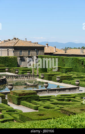 Villa Lante, Bagnaia. Viterbo. Italien. 16. Jahrhundert manieristischen Stil Villa Lante und Gärten, im Auftrag von Kardinal Gianfrancesco Gambara. Stockfoto