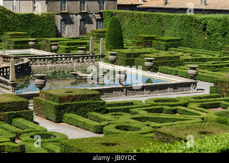 Villa Lante, Bagnaia. Viterbo. Italien. 16. Jahrhundert manieristischen Stil Villa Lante und Gärten, im Auftrag von Kardinal Gianfrancesco Gambara. Stockfoto