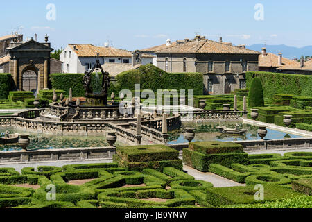 Villa Lante, Bagnaia. Viterbo. Italien. 16. Jahrhundert manieristischen Stil Villa Lante und Gärten, im Auftrag von Kardinal Gianfrancesco Gambara. Stockfoto