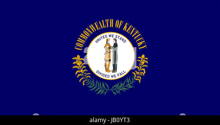 Abbildung der Flagge des Staates Kentucky in den USA Stockfoto