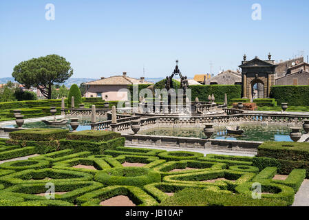 Villa Lante, Bagnaia. Viterbo. Italien. 16. Jahrhundert manieristischen Stil Villa Lante und Gärten, im Auftrag von Kardinal Gianfrancesco Gambara. Stockfoto