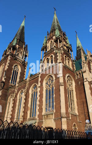 architektonische Ensemble des Tempels von st. Olga und Elisabeth in Lvov Stadt Stockfoto