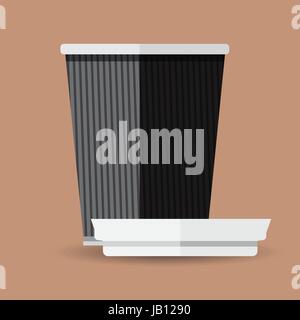 Kaffeetasse in flacher Ausführung. kaffeetasse Vector Illustration. kaffeetassensymbol. Kaffee Tasse auf Hintergrund isoliert. Stock Vektor