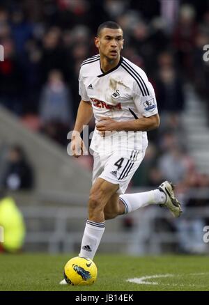 STEVEN CAULKER SWANSEA FC SWANSEA FC Stadion von leichten SUNDERLAND ENGLAND 21. Januar 2012 Stockfoto