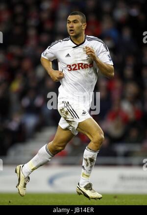 STEVEN CAULKER SWANSEA FC SWANSEA FC Stadion von leichten SUNDERLAND ENGLAND 21. Januar 2012 Stockfoto