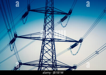Ein Strommast von National Grid Stockfoto