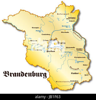 Karte ist modern Gestaltet Und Köhn Alle Wichtigen Topographischen Informationen zu sterben. Städte, Gewässernetz, Höhenzüge Sowie Flugplätze Sind Enthalten.  Bei der Darstellung des Gebietes Wurde Besonders großer Wert Auf die Übersichtlichkeit setzt. Sterben Karte Kann Sofort Eingesetzt Werden Und ist Optimiert Für Den Druck Und Den Einsatz in digitalen Medien. Der Farbmodus ist RGB. Stockfoto