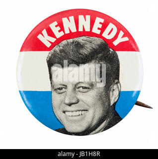 1960 US-Präsidentschaftswahlkampf Taste für Kennedy Stockfoto