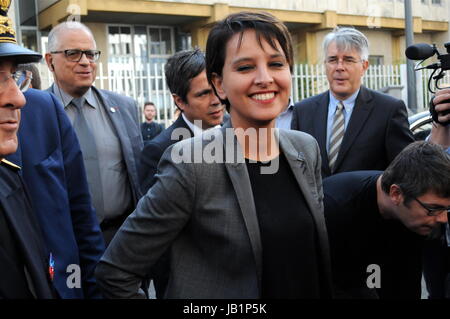 Französischer Minister für Bildung, Najat Vallaud-Belkacem Universität Lyon... Stockfoto