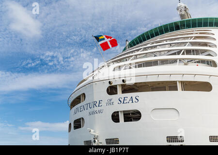 Bogen der Adventure of the Seas Stockfoto