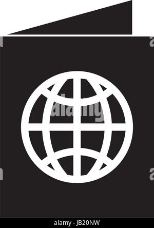 schwarze Symbol Pass cartoon Stock Vektor