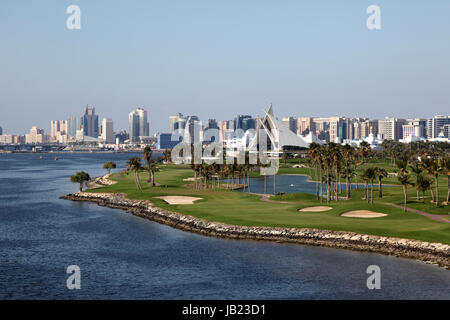 Dubai Creek Golf Course und Yacht Club. Vereinigte Arabische Emirate Stockfoto