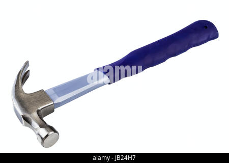 Kurve Klaue Fiberglas hammer isolierten auf weißen Hintergrund Stockfoto