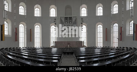 Innenraum der Paulskirche Plenarsaal, Obergeschoss der Frankfurter Paulskirche, Deutschland Stockfoto