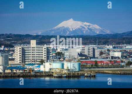 Der Hafen Stadt Aomori, Nord-Japan, Tōhoku-Region. Stockfoto