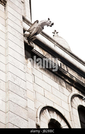 Detail der Basilika der Heiligen Herzen von Paris, allgemein bekannt als Basilika Sacré-Cœur, gewidmet dem Heiligen Herzen Jesu, in Paris, Frankreich Stockfoto