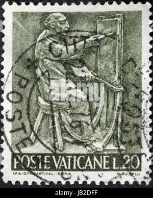 Vatikan - ca. 1966: Eine Briefmarke gedruckt in den Vatikan zeigt Art Kunst - Malerei, ca. 1966 Stockfoto