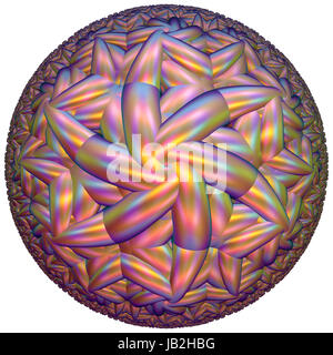 farbige hyperbolische Tesselation computergenerierten Stockfoto