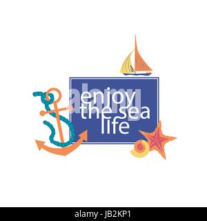 Nautische Plakat-Konzept Stock Vektor