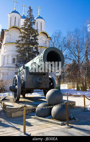 Zar Pushka - riesige alte Kanone, Moskauer Kreml, Russland Stockfoto