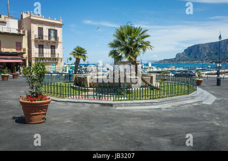 Brunnen in Mondello bei Palermo, Italien Stockfoto