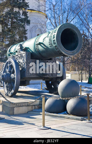 Zar Pushka - riesige alte Kanone, Moskauer Kreml, Russland Stockfoto