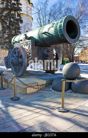 Zar Pushka - riesige alte Kanone, Moskauer Kreml, Russland Stockfoto