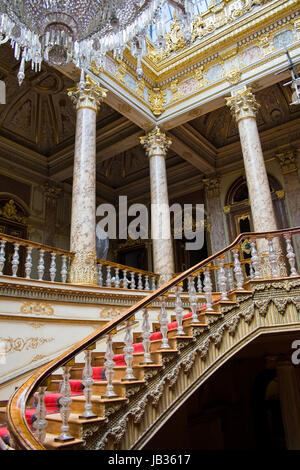 Crystal-Treppe im Dolmabahce Palast, Istanbul Stockfoto