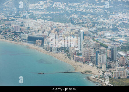 Foto von der Costa Blanca Küste, das ist die Stadt Cape, in der Nähe von Benidorm und Alicante, Spanien Stockfoto