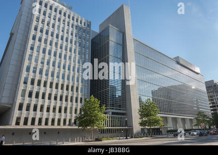 World Bank Headquarters Building, Washington, DC.  Der Bank zwei erklärten Ziele sind extremen Armut zu beenden, und gemeinsamen Wohlstand nachhaltig zu fördern Stockfoto