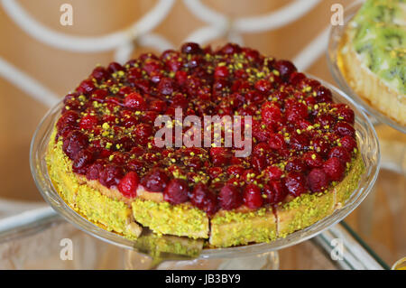 Himbeer-Kuchen Stockfoto