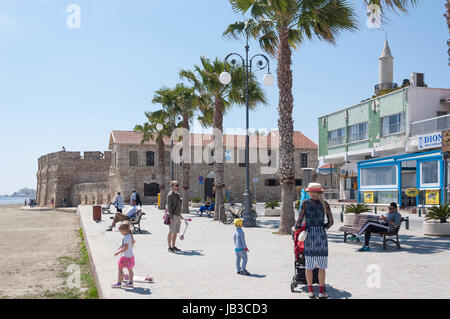 Larnaca-Burg auf Foinikoudes Promenade, Athenon Avenue, Republik Zypern, Larnaca, Larnaca District Stockfoto