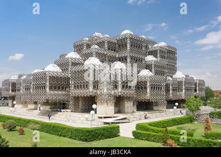 Nationalbibliothek von Universität von Priština, Pristina, Kosovo, Republik Kosovo Stockfoto