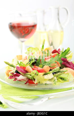 Frische Hähnchen und Gemüse-Salat - detail Stockfoto