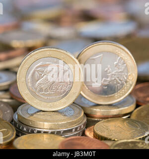 Eine Ein-Euro-Münze aus Griechenland Stockfoto