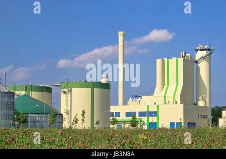 Biogasanlage - Biogasanlage 77 Stockfoto