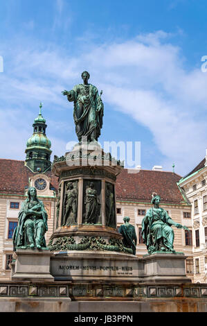 Denkmal für heilige römische Kaiser Franz II, in Wien, Österreich. Stockfoto