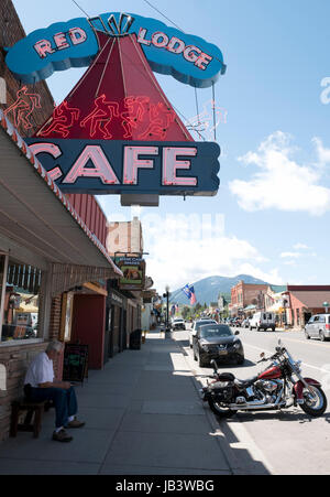 Red Lodge Cafe, Red Lodge, Montana, USA. Stockfoto