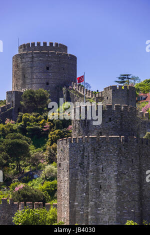 Westrumelischen Schloss entlang des Bosporus in istanbul Stockfoto