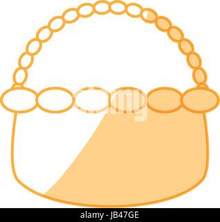 Wicker Korb Kiste Stock Vektor