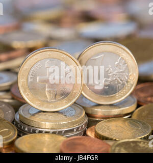 Eine Ein Euro Münze aus Zypern Stockfoto