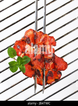 Dünn geschnittenes Schweinefleisch Hals Fleisch vom Grill Stockfoto