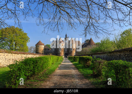 Frankreich, la Puisaye, Yonne (89), Treigny, Château de entlang / / Frankreich, die Puisaye, Yonne, Treigny, entlang Burg Stockfoto