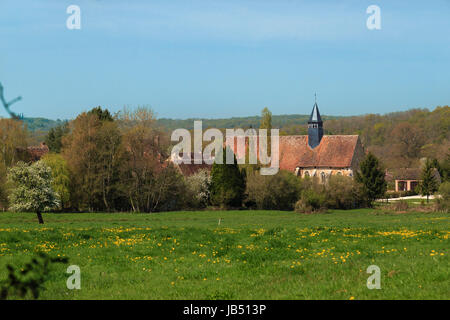 Frankreich, la Puisaye, Yonne (89), Moutiers-En-Puisaye, Église Saint-Pierre / / die Puisaye, Yonne, Moutiers-En-Puisaye, Frankreich, Saint-Pierre Kirche Stockfoto